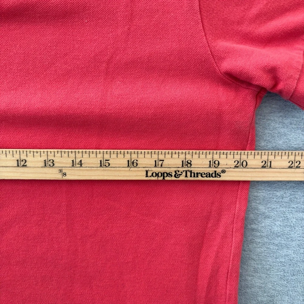 Polo Ralph Lauren Mens Custom Fit Short Sleeve Polo Shirt Red Medium Logo